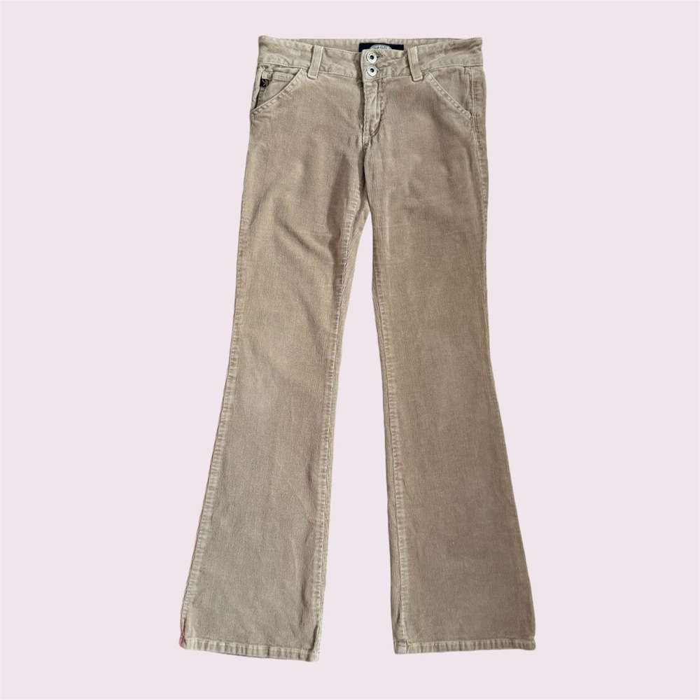 JUST USA Y2K 2000’s Khaki Tan Preppy Low Rise Corduroy Casual Straight Leg Pants